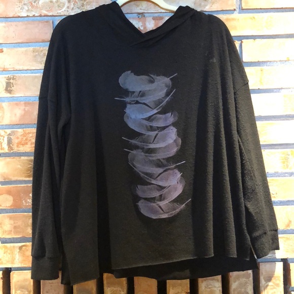 Soft and sexy plush hooded shirt